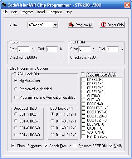 CVAVR новий проект